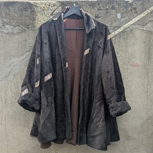 Unisex Vintage Faux Fur Jacket